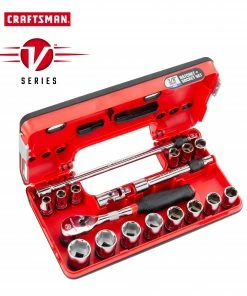 CRAFTSMAN Sockets & Socket Sets V-Series 18-Piece Metric 3/8-in Drive 6-point Set Shallow Socket Set