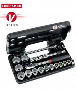 CRAFTSMAN Sockets & Socket Sets V-Series 21-Piece Standard (SAE) 1/2-in Drive 6-point Set Shallow Socket Set