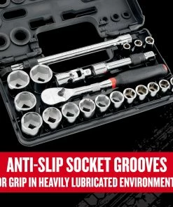 CRAFTSMAN Sockets & Socket Sets V-Series 21-Piece Standard (SAE) 1/2-in Drive 6-point Set Shallow Socket Set 19 CRAFTSMAN Sockets & Socket Sets V-Series 21-Piece Standard (SAE) 1/2-in Drive 6-point Set Shallow Socket Set -Craftsman Store 44559809