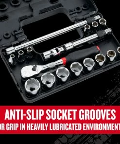 CRAFTSMAN Sockets & Socket Sets V-Series 18-Piece Standard (SAE) 3/8-in Drive 6-point Set Shallow Socket Set -Craftsman Store 44570643
