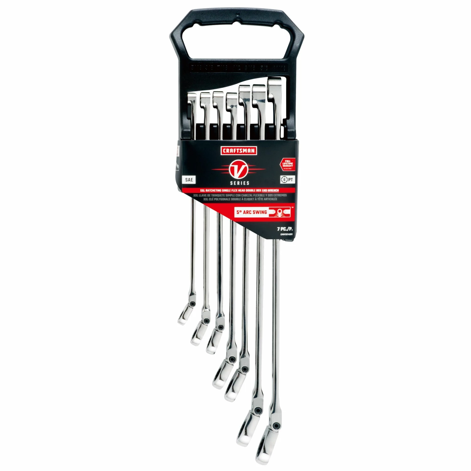 CRAFTSMAN Ratchet Wrenches & Sets V-series 7-Piece Set 6-point Standard (SAE) Flexible Head Ratchet Wrench Set 5 CRAFTSMAN Ratchet Wrenches & Sets V-series 7-Piece Set 6-point Standard (SAE) Flexible Head Ratchet Wrench Set - Image 5