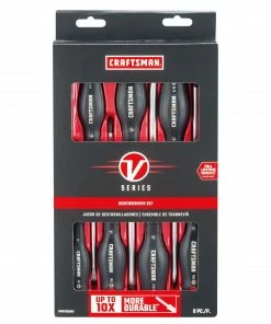 CRAFTSMAN Screwdrivers V-series 8-Piece Bi-material Handle Set Screwdriver Set -Craftsman Store 44614495