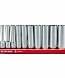 CRAFTSMAN Sockets & Socket Sets V-Series 10-Piece Metric 1/4-in Drive 6-point Set Deep Socket Set 24 CRAFTSMAN Sockets & Socket Sets V-Series 10-Piece Metric 1/4-in Drive 6-point Set Deep Socket Set -Craftsman Store 44778170