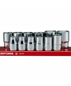 CRAFTSMAN Sockets & Socket Sets V-Series 12-Piece Metric 3/8-in Drive 6-point Set Shallow Socket Set -Craftsman Store 44778384