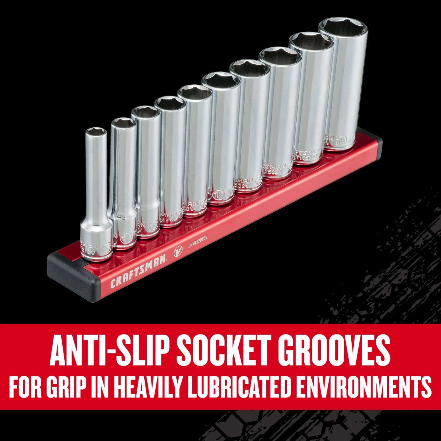 CRAFTSMAN Sockets & Socket Sets V-Series 10-Piece Metric 1/4-in Drive 6-point Set Deep Socket Set 12 CRAFTSMAN Sockets & Socket Sets V-Series 10-Piece Metric 1/4-in Drive 6-point Set Deep Socket Set - Image 12