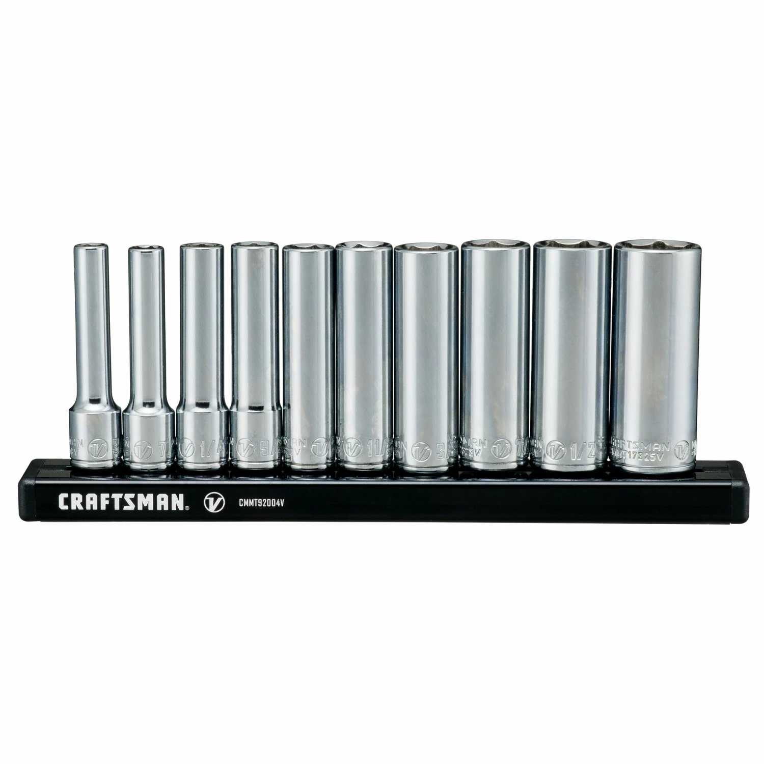 CRAFTSMAN Sockets & Socket Sets V-Series 10-Piece Standard (SAE) 1/4-in Drive 6-point Set Deep Socket Set 9 CRAFTSMAN Sockets & Socket Sets V-Series 10-Piece Standard (SAE) 1/4-in Drive 6-point Set Deep Socket Set - Image 9