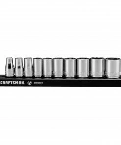CRAFTSMAN Sockets & Socket Sets V-Series 10-Piece Standard (SAE) 1/4-in Drive 6-point Set Shallow Socket Set -Craftsman Store 44778768