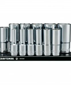 CRAFTSMAN Sockets & Socket Sets V-Series 12-Piece Standard (SAE) 3/8-in Drive 6-point Set Deep Socket Set -Craftsman Store 44778949