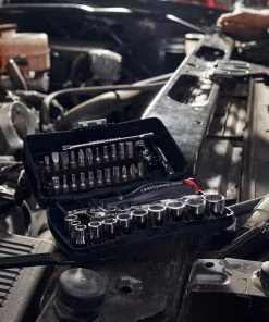 CRAFTSMAN Sockets & Socket Sets V-Series 38-Piece Standard (SAE) 1/4-in Drive 6-point Set Shallow Socket Set -Craftsman Store 44779323