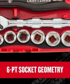 CRAFTSMAN Sockets & Socket Sets V-Series 38-Piece Metric 1/4-in Drive 6-point Set Shallow Socket Set 16 CRAFTSMAN Sockets & Socket Sets V-Series 38-Piece Metric 1/4-in Drive 6-point Set Shallow Socket Set -Craftsman Store 44779424