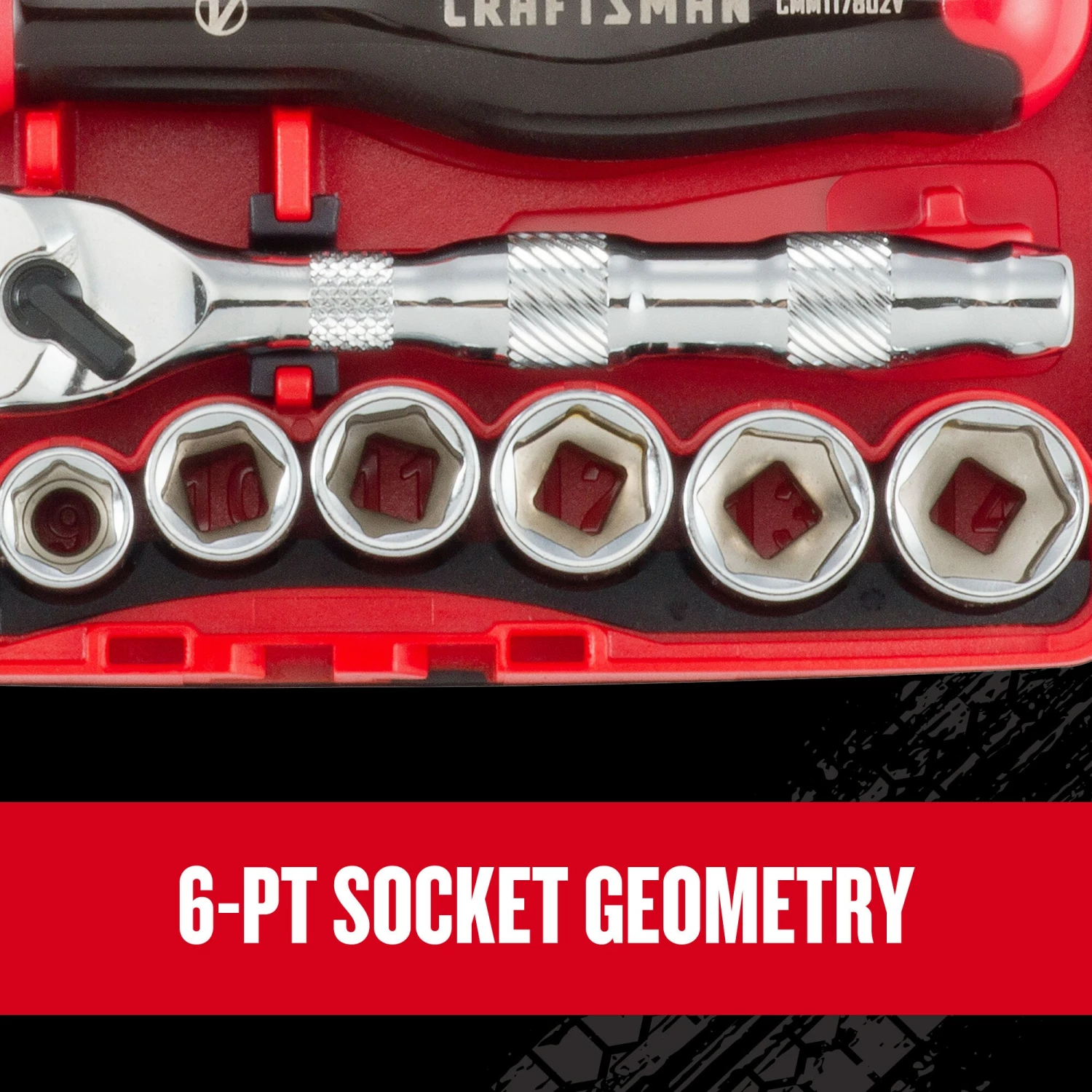 CRAFTSMAN Sockets & Socket Sets V-Series 38-Piece Metric 1/4-in Drive 6-point Set Shallow Socket Set 7 CRAFTSMAN Sockets & Socket Sets V-Series 38-Piece Metric 1/4-in Drive 6-point Set Shallow Socket Set - Image 7