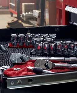 CRAFTSMAN Sockets & Socket Sets V-Series 10-Piece Standard (SAE) 1/4-in Drive 6-point Set Shallow Socket Set -Craftsman Store 44779429