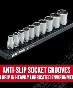 CRAFTSMAN Sockets & Socket Sets V-Series 10-Piece Standard (SAE) 1/4-in Drive 6-point Set Shallow Socket Set -Craftsman Store 44779550