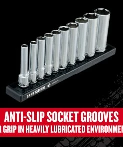 CRAFTSMAN Sockets & Socket Sets V-Series 10-Piece Standard (SAE) 1/4-in Drive 6-point Set Deep Socket Set 27 CRAFTSMAN Sockets & Socket Sets V-Series 10-Piece Standard (SAE) 1/4-in Drive 6-point Set Deep Socket Set -Craftsman Store 44779561
