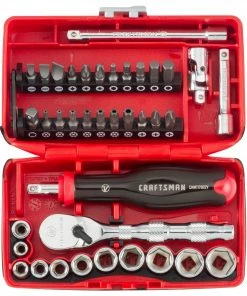 CRAFTSMAN Sockets & Socket Sets V-Series 38-Piece Metric 1/4-in Drive 6-point Set Shallow Socket Set 14 CRAFTSMAN Sockets & Socket Sets V-Series 38-Piece Metric 1/4-in Drive 6-point Set Shallow Socket Set -Craftsman Store 44779753