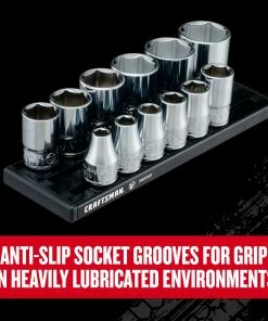 CRAFTSMAN Sockets & Socket Sets V-Series 12-Piece Standard (SAE) 3/8-in Drive 6-point Set Shallow Socket Set -Craftsman Store 44779791