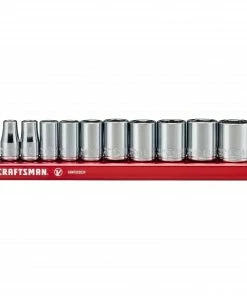 CRAFTSMAN Sockets & Socket Sets V-Series 10-Piece Metric 1/4-in Drive 6-point Set Shallow Socket Set -Craftsman Store 44780008