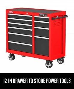 CRAFTSMAN Bottom Tool Cabinets 2000 Series 41-In 10-Drawer Cabinet - Red -Craftsman Store 44897192