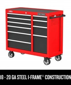 CRAFTSMAN Bottom Tool Cabinets 2000 Series 41-In 10-Drawer Cabinet - Red -Craftsman Store 44897197
