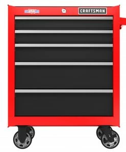 CRAFTSMAN Bottom Tool Cabinets 2000 Series 26.5-in W x 34-in H 5-Drawer Steel Rolling Tool Cabinet (Red) -Craftsman Store 44897410
