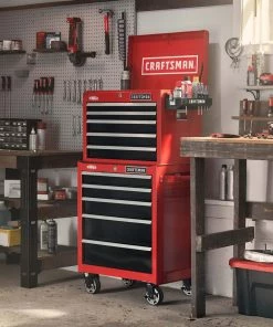 CRAFTSMAN Bottom Tool Cabinets 2000 Series 26.5-in W x 34-in H 5-Drawer Steel Rolling Tool Cabinet (Red) -Craftsman Store 44897411
