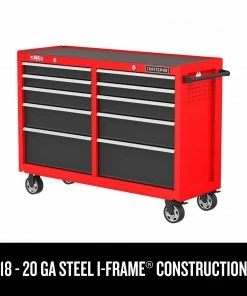 CRAFTSMAN Bottom Tool Cabinets 2000 52-In 10-Drawer Cabinet - Red -Craftsman Store 45347147