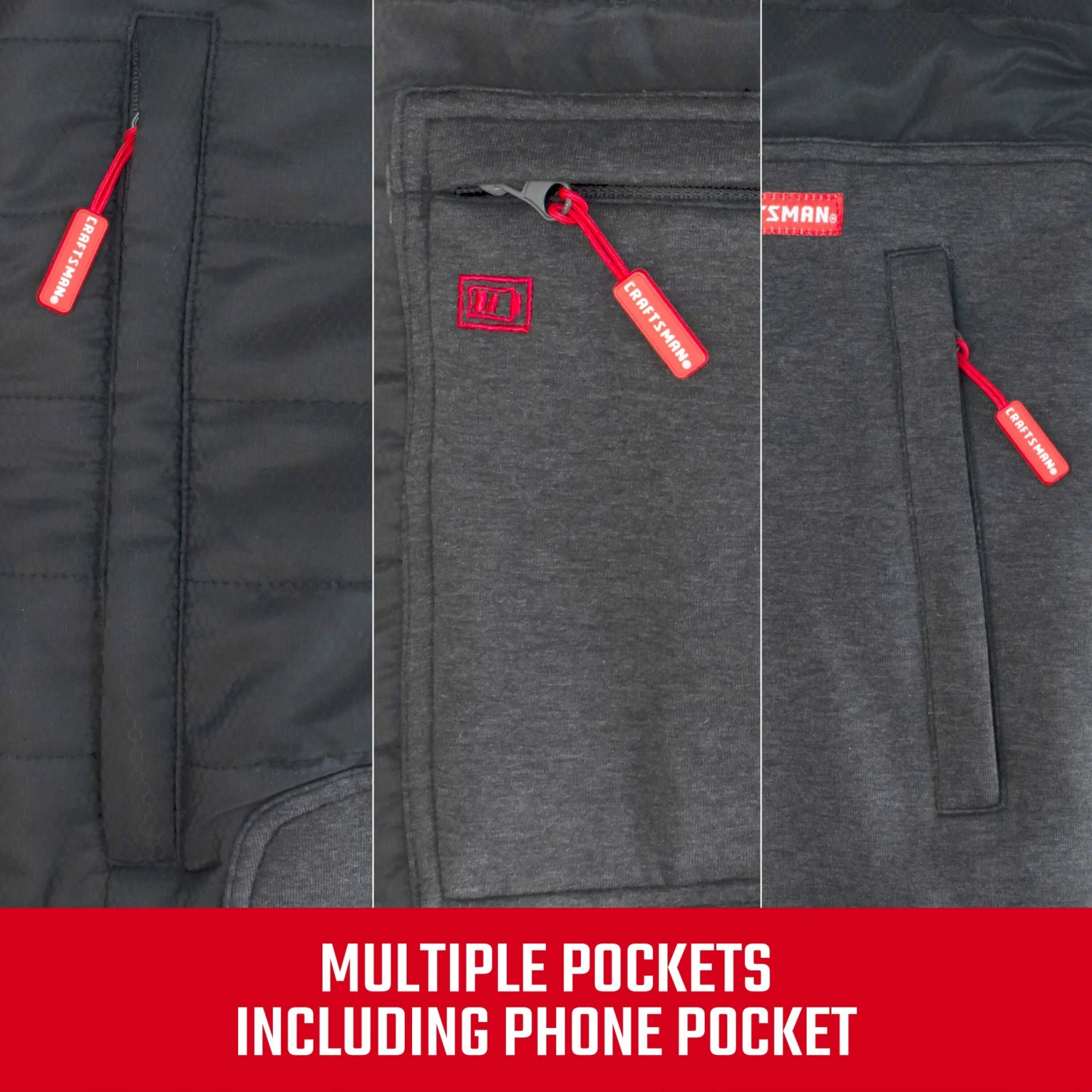 CRAFTSMAN Heated Clothing Craftsman Men's Hybrid Heated Jacket with Battery Included (Medium) 4 CRAFTSMAN Heated Clothing Craftsman Men's Hybrid Heated Jacket with Battery Included (Medium) - Image 4