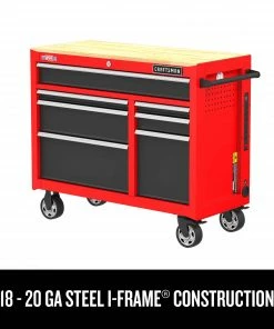 CRAFTSMAN Bottom Tool Cabinets 2000 Series 41-in W x 34-in H 7-Drawer Steel Rolling Tool Cabinet (Red) -Craftsman Store 45418426