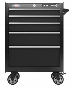 CRAFTSMAN Bottom Tool Cabinets 2000 Series 26.5-in W x 37.5-in H 5-Drawer Steel Rolling Tool Cabinet (Black) -Craftsman Store 46448438